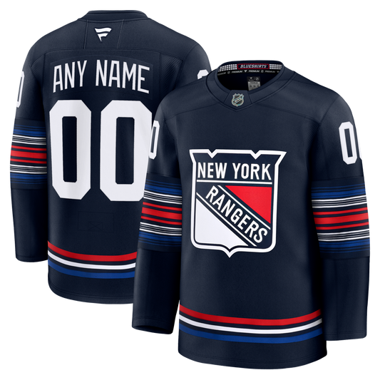 New York Rangers Fanatics Alternate Premium Custom Jersey - Navy