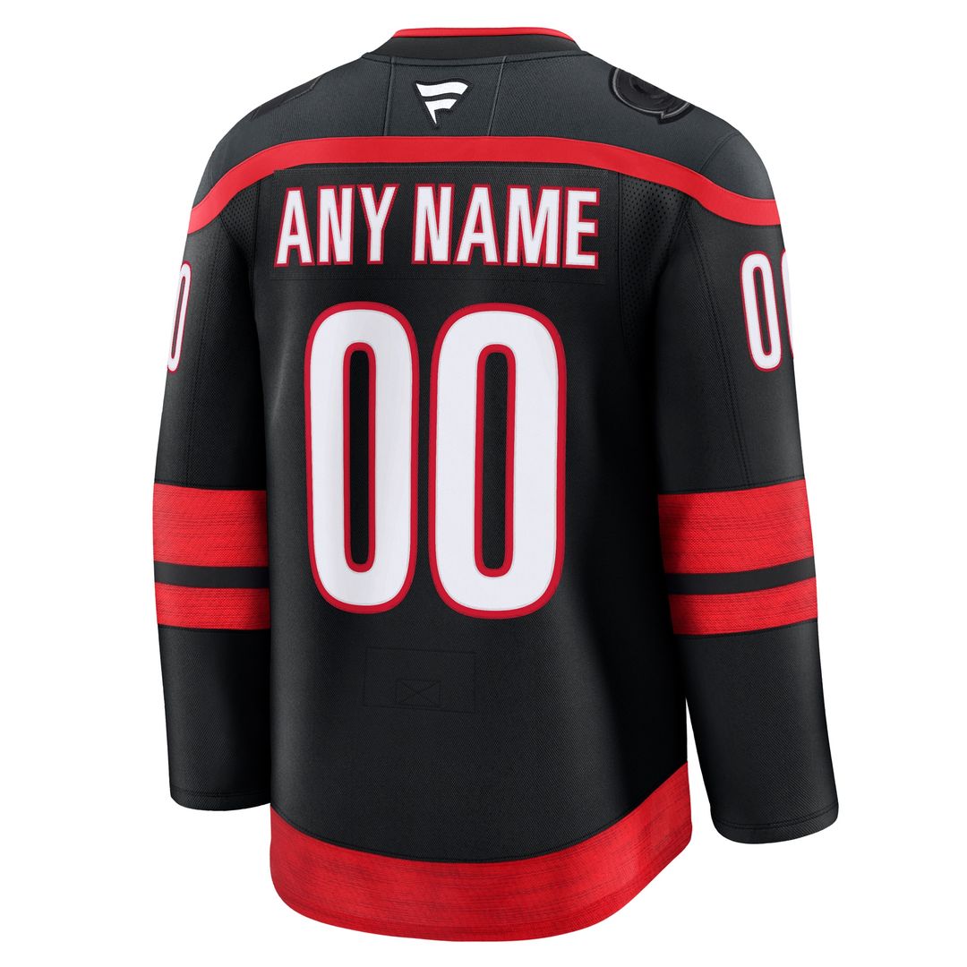 Carolina Hurricanes Fanatics Home Premium Custom Jersey - Black