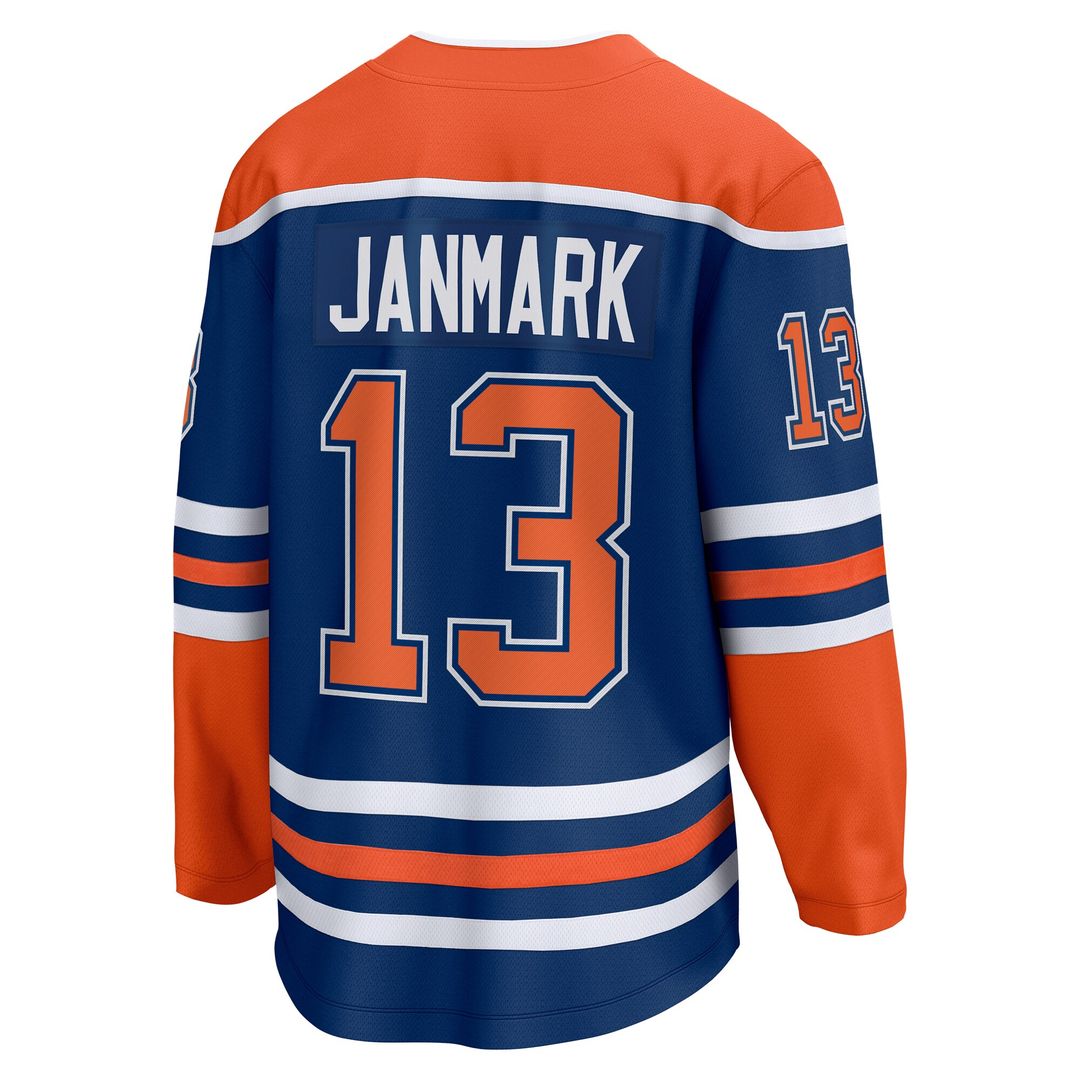 Mattias Janmark Edmonton Oilers Fanatics Home Breakaway Jersey - Royal