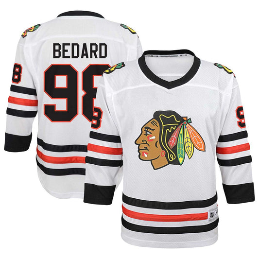 Connor Bedard Chicago Blackhawks Youth Away Player Replica Jersey - White