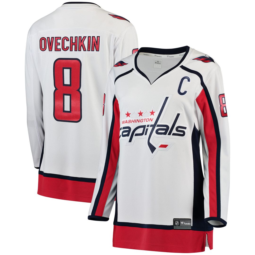 Alexander Ovechkin Washington Capitals Fanatics Women's Away Breakaway Jersey - White
