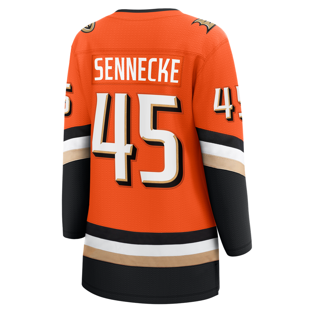 Beckett Sennecke Anaheim Ducks Fanatics Women's Home Breakaway Jersey - Orange