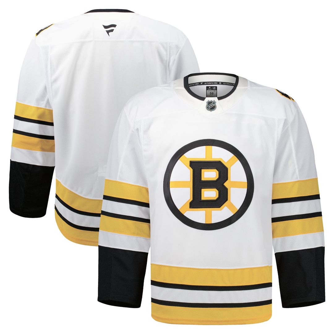 Boston Bruins Fanatics Away Authentic Pro Jersey - White