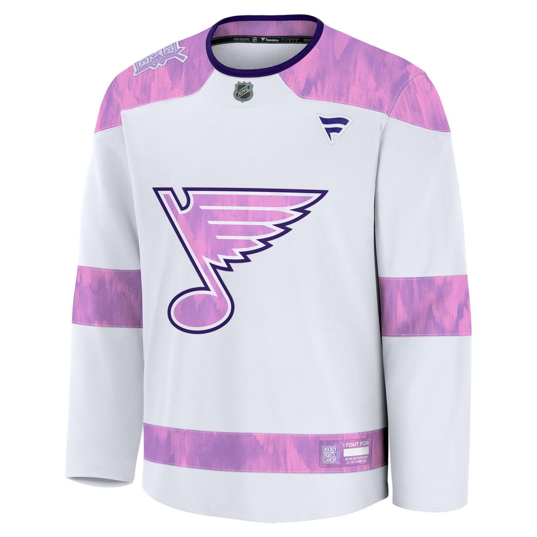 St. Louis Blues Fanatics Hockey Fights Cancer Survivor Practice Jersey - White