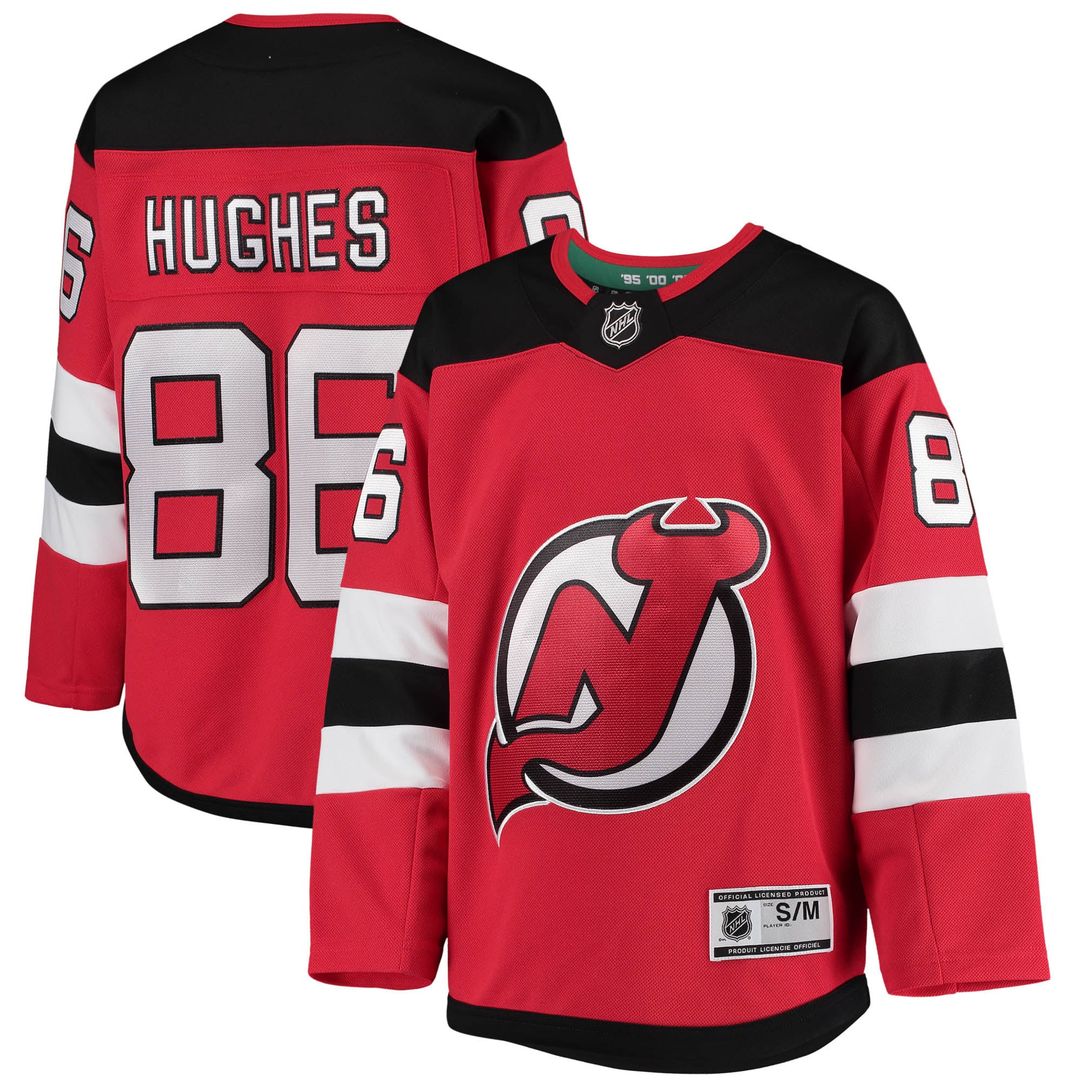 Jack Hughes New Jersey Devils Youth Alternate Premier?Player Jersey - Black