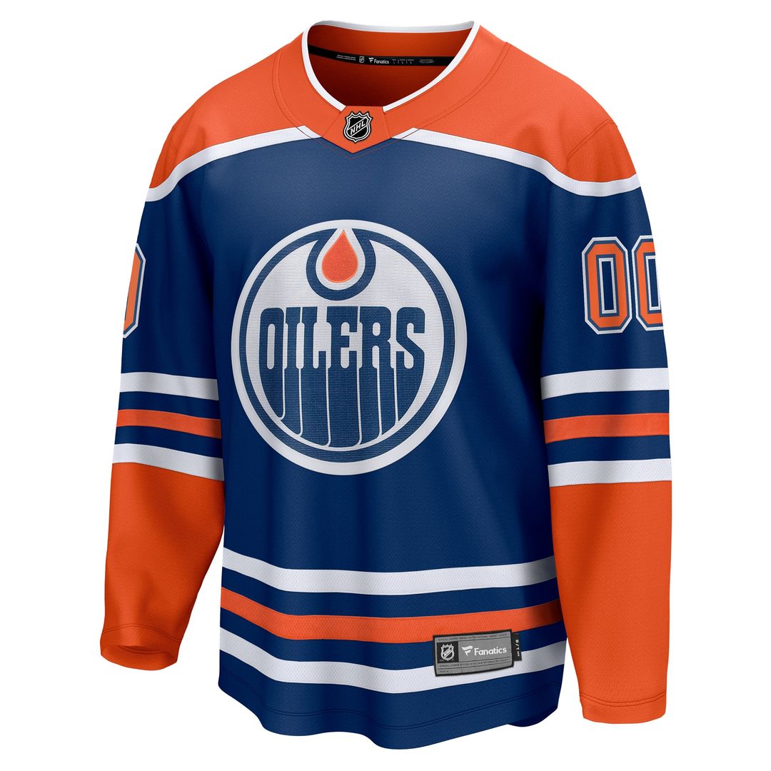 Edmonton Oilers Fanatics Home Breakaway Custom Jersey - Royal