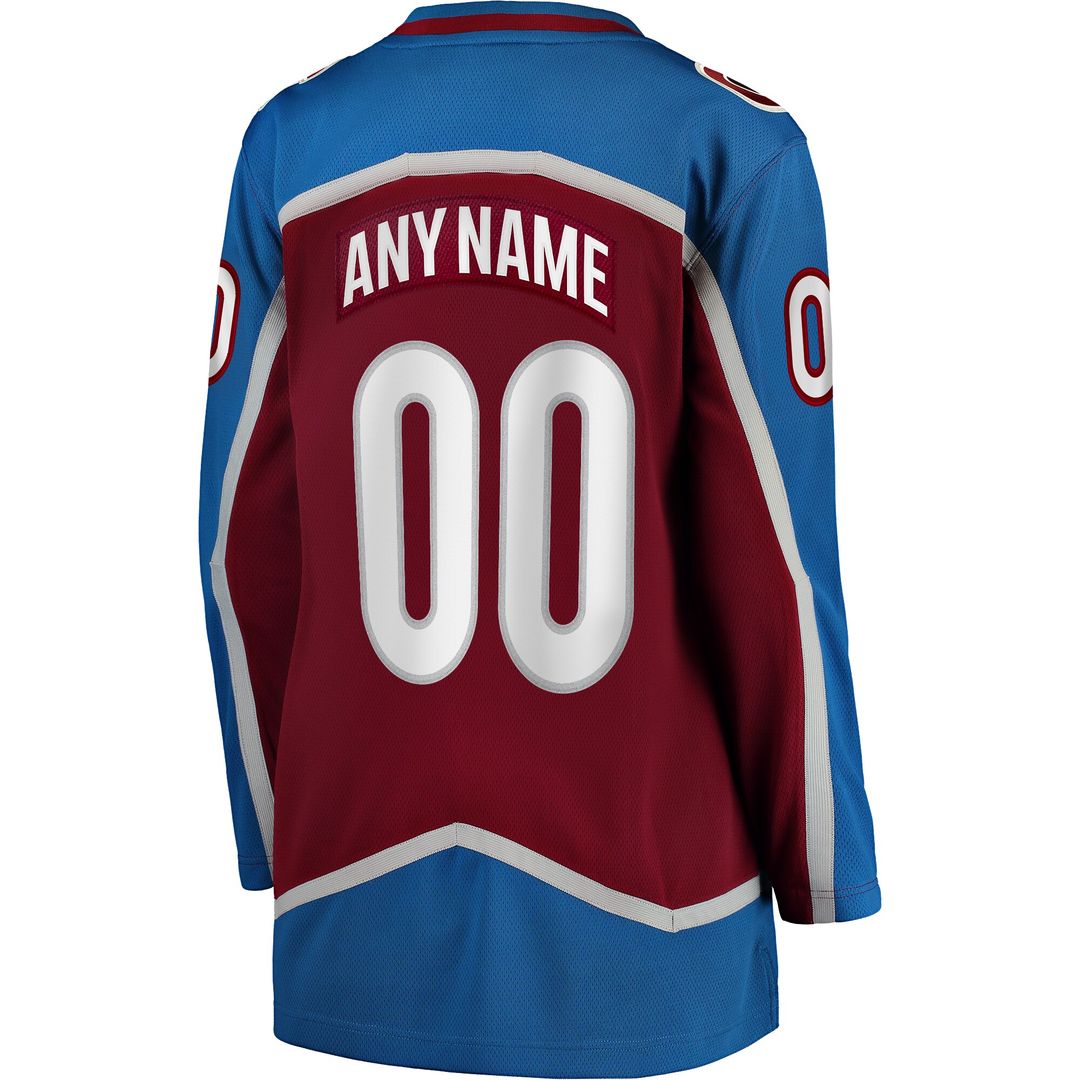 Colorado Avalanche Fanatics Women's Home Breakaway Custom Jersey - Maroon