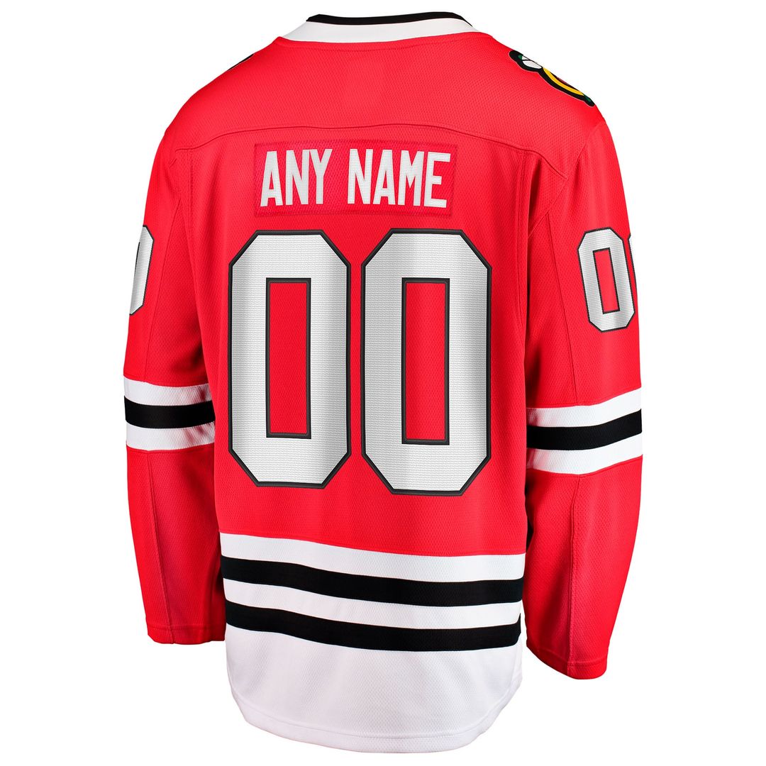 Chicago Blackhawks Fanatics Home Breakaway Custom Jersey - Red