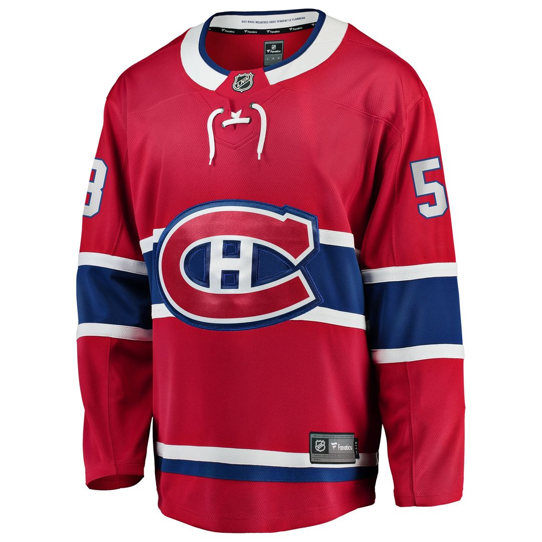 Noah Dobson Montreal Canadiens Fanatics Home Breakaway Jersey - Red