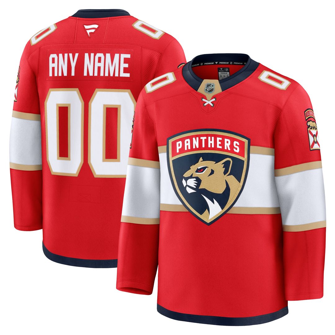Florida Panthers Fanatics Home Premium Custom Jersey - Red