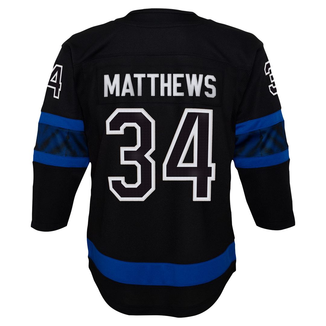 Auston Matthews Toronto Maple Leafs Youth Alternate Premier Player Jersey - Black