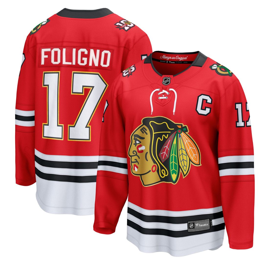 Nick Foligno Chicago Blackhawks Fanatics Centennial Breakaway Player Jersey - Red