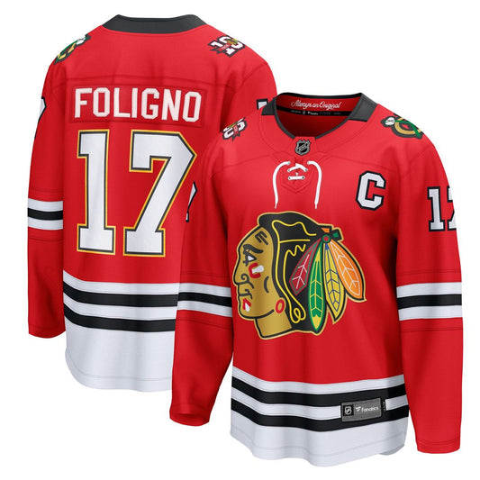 Nick Foligno Chicago Blackhawks Fanatics Centennial Breakaway Player Jersey - Red