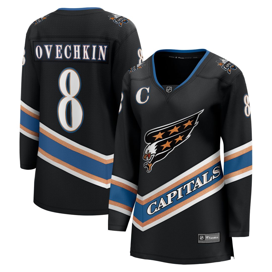 Alexander Ovechkin Washington Capitals Fanatics Women's 50th Anniversary Breakaway Jersey - Black
