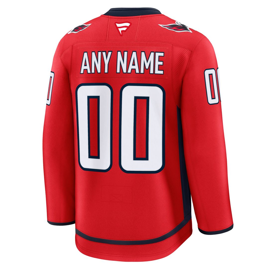 Washington Capitals Fanatics Home Premium Custom Jersey - Red