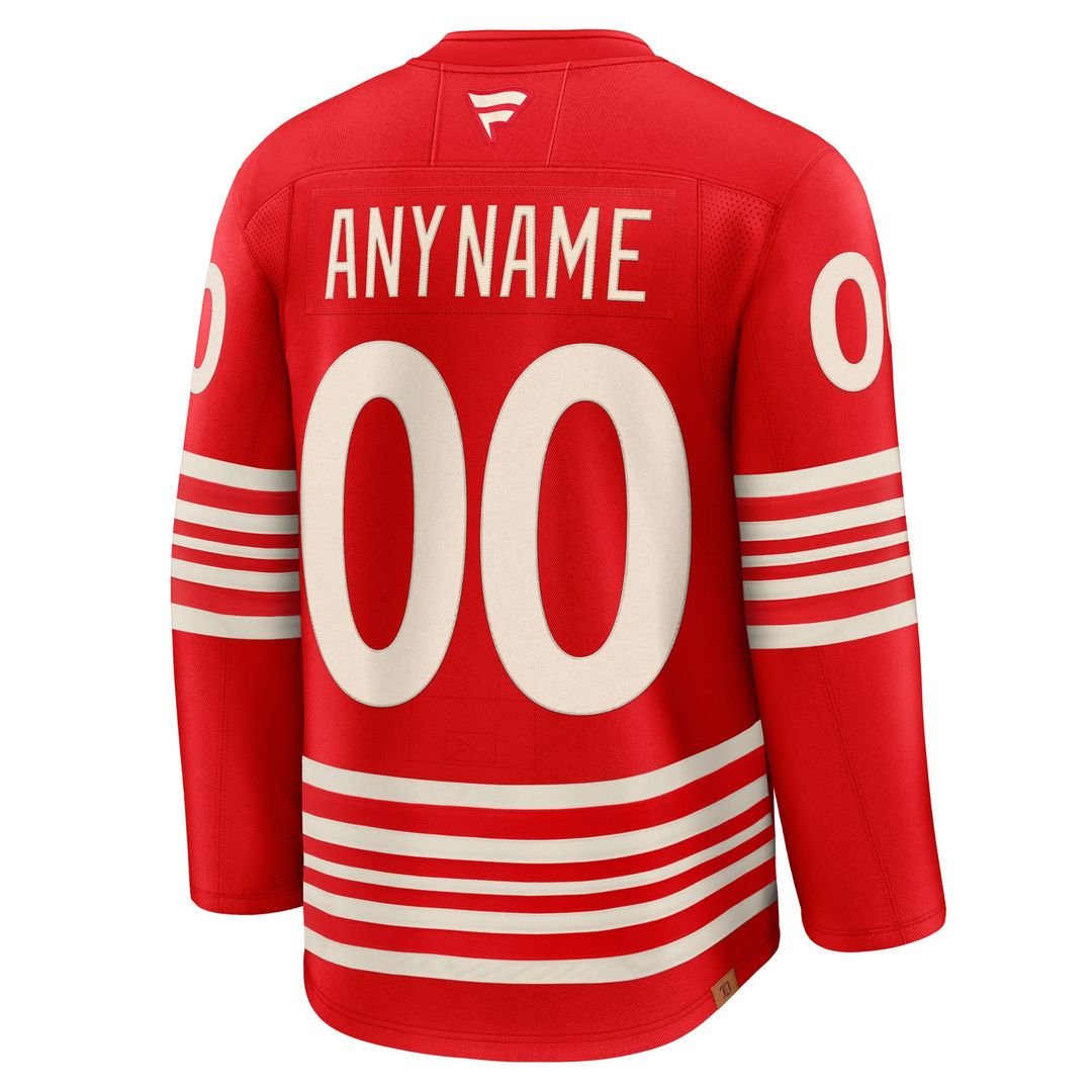 Detroit Red Wings Fanatics Centennial Premium Custom Jersey - Red