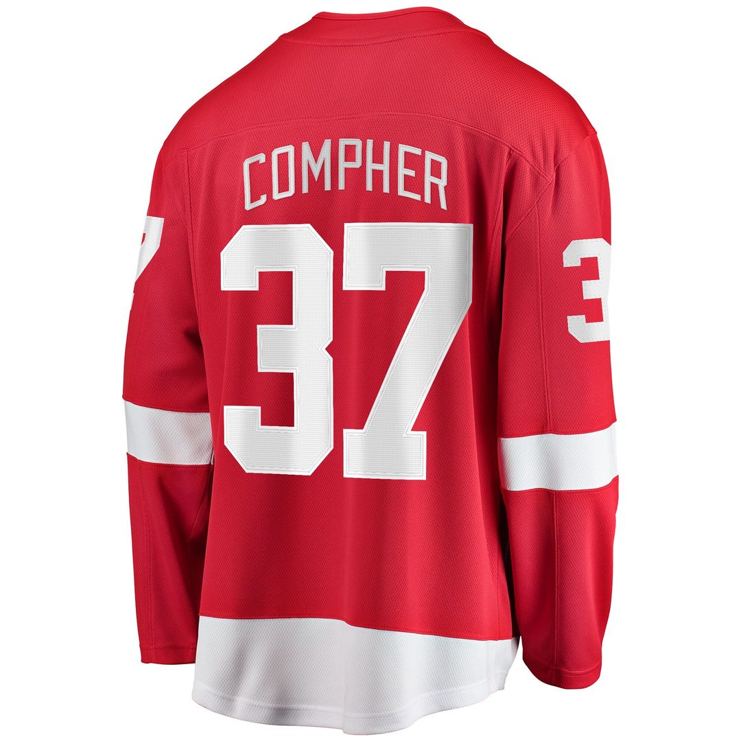 J.T. Compher Detroit Red Wings Fanatics Home Breakaway Jersey - Red