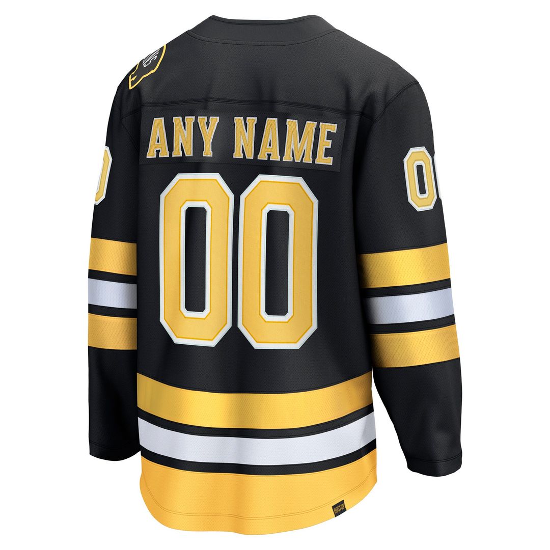 Boston Bruins Fanatics Home Breakaway Custom Jersey - Black