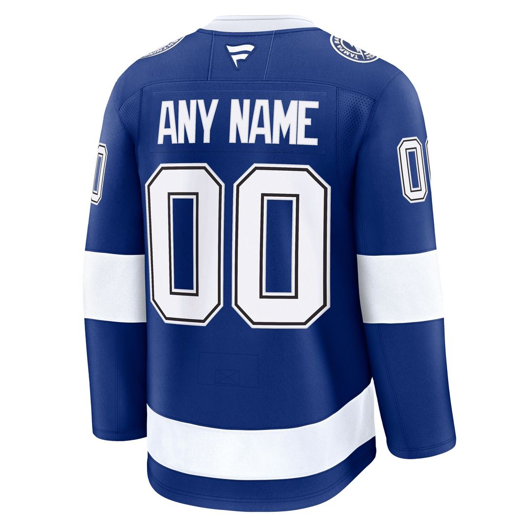 Tampa Bay Lightning Fanatics Home Premium Custom Jersey - Blue