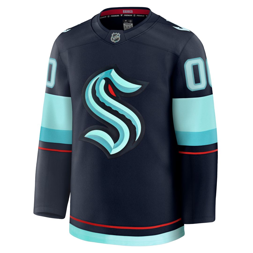 Seattle Kraken Fanatics Home Premium Custom Jersey - Deep Sea Blue