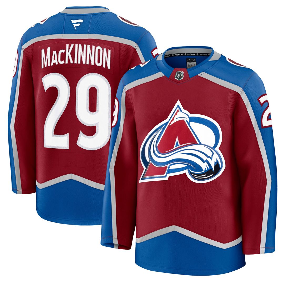 Nathan MacKinnon Colorado Avalanche Fanatics Away Premium Jersey - White