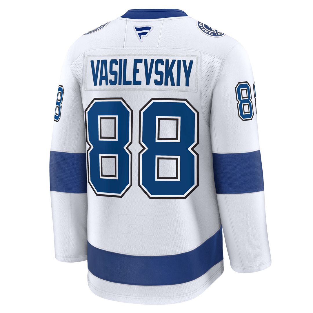 Andrei Vasilevskiy Tampa Bay Lightning Fanatics Away Premium Jersey - White