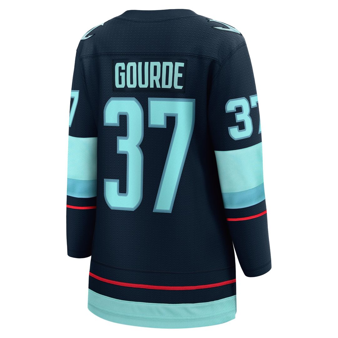 Yanni Gourde Seattle Kraken Fanatics Women's Home Breakaway Player Jersey - Navy