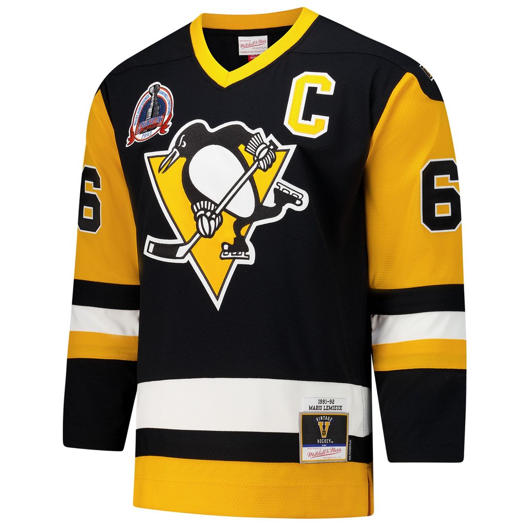 Mario Lemieux Pittsburgh Penguins 1984-85 Power Play Jersey - Gold