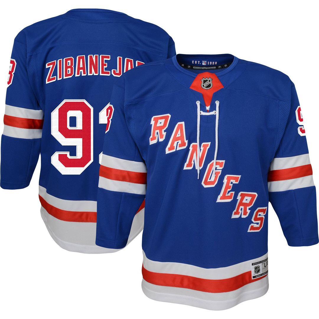 Mika Zibanejad New York Rangers Youth Alternate Premier Player Jersey - Navy