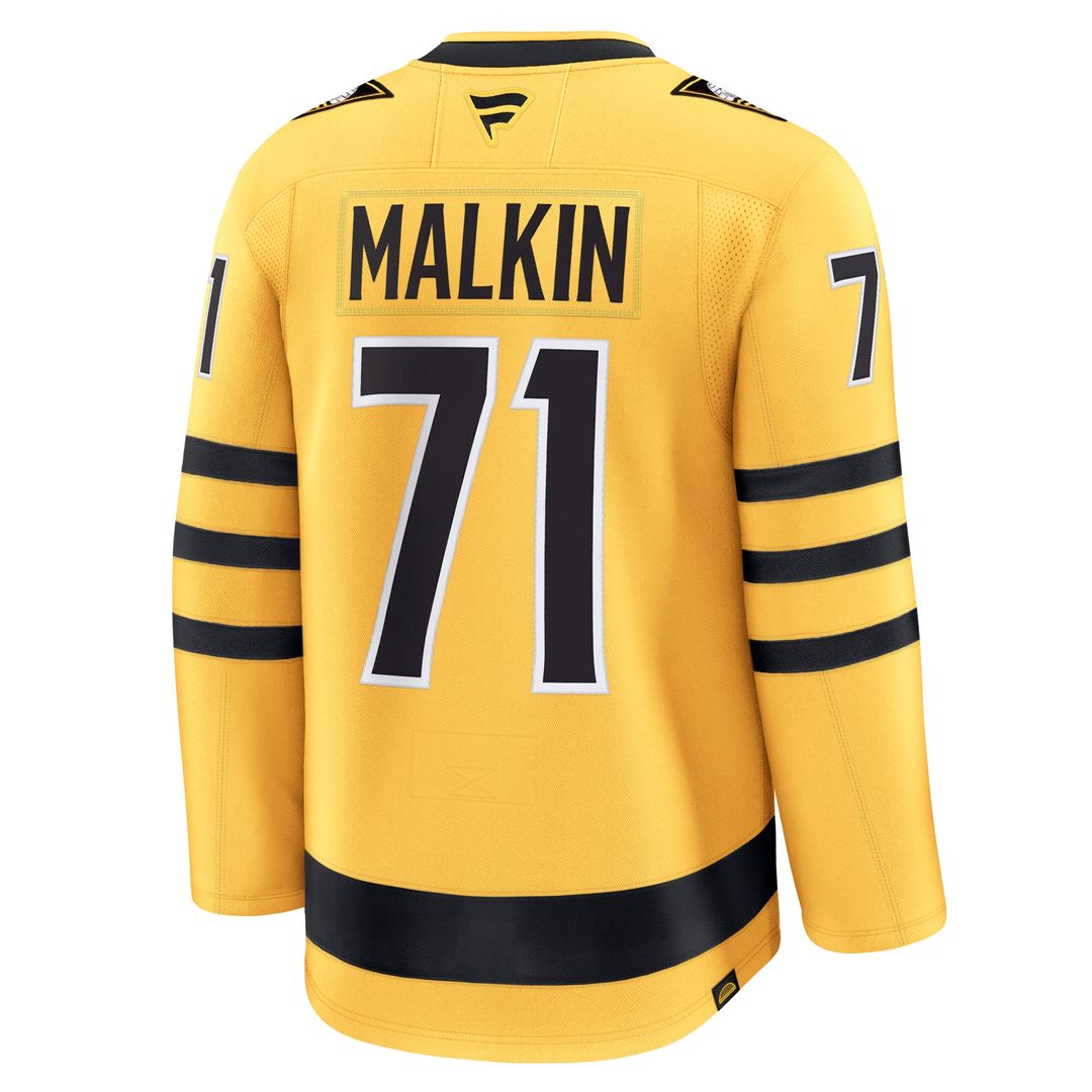 Evgeni Malkin Pittsburgh Penguins Fanatics Alternate Premium Player Jersey - Gold