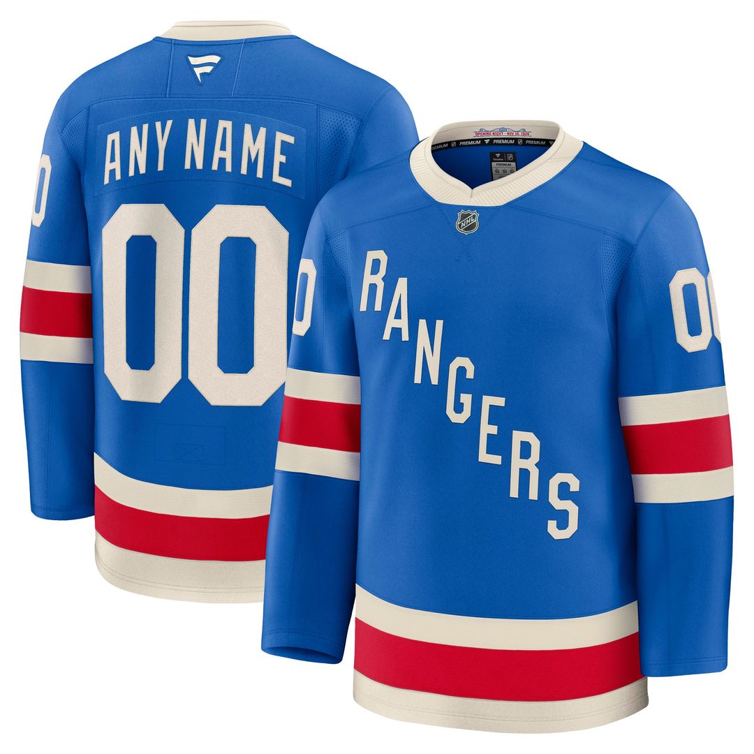 New York Rangers Fanatics Alternate Premium Custom Jersey - Navy