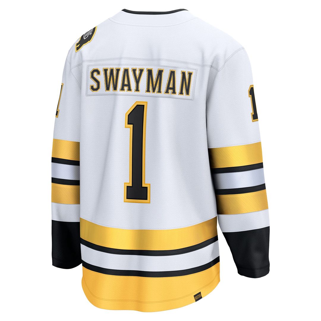 Jeremy Swayman Boston Bruins Fanatics Away Breakaway Player Jersey - White