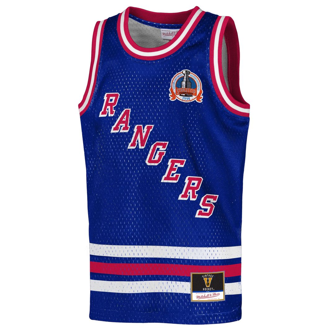 Mark Messier New York Rangers Mitchell & Ness Youth Maxxed Out Fashion Basketball Jersey - Blue