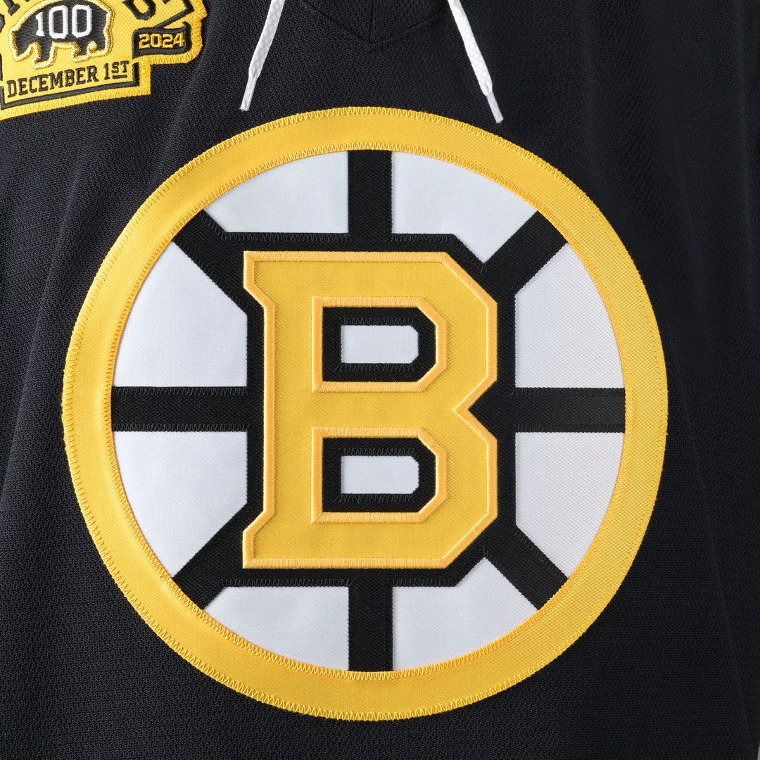 Boston Bruins Fanatics 100th Anniversary Authentic Pro Jersey - Black