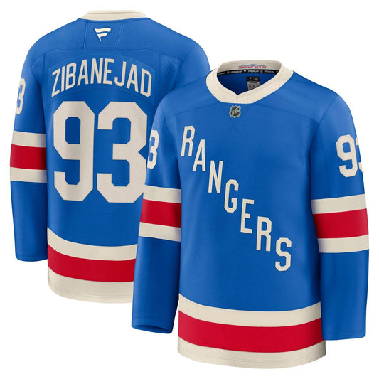 Mika Zibanejad New York Rangers Fanatics Centennial Premium Jersey - Blue