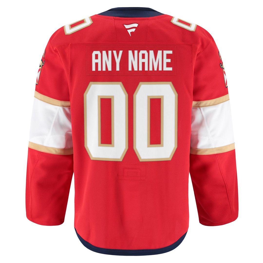 Florida Panthers Fanatics Home Authentic Pro Custom Jersey - Red