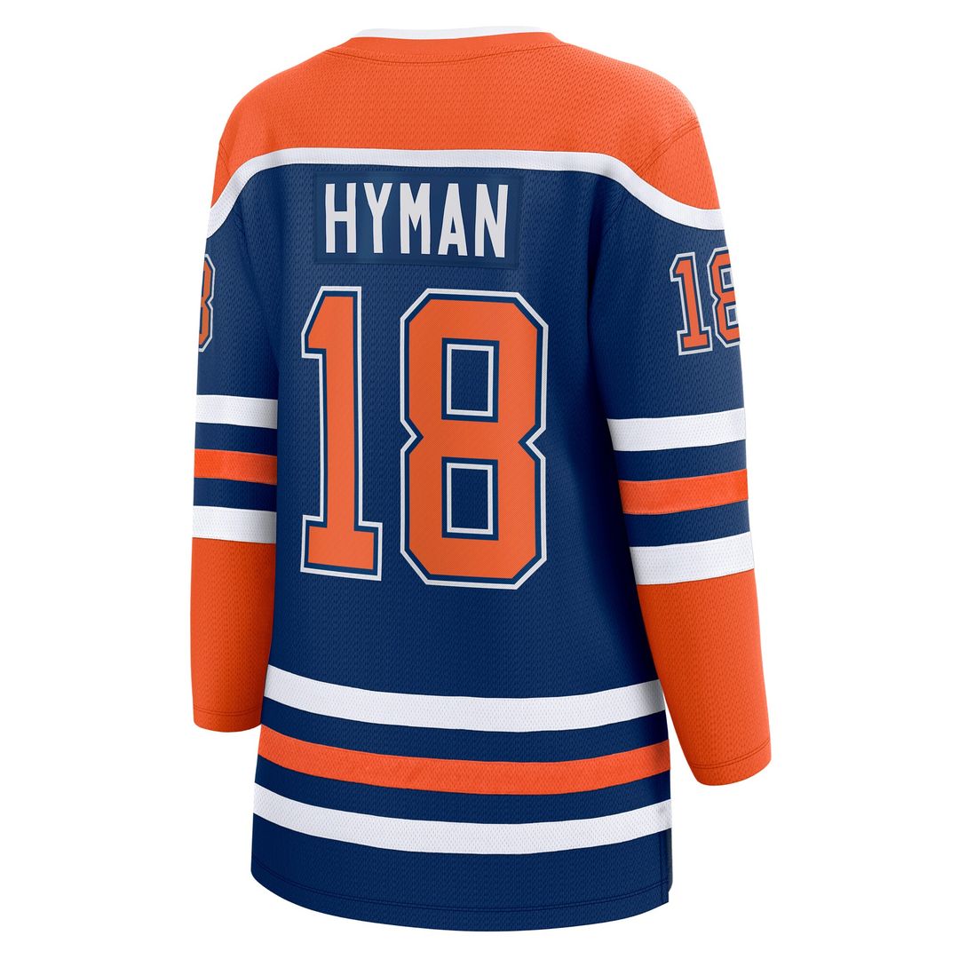 Zach Hyman Edmonton Oilers Fanatics Women's Home Breakaway Player Jersey - Royal