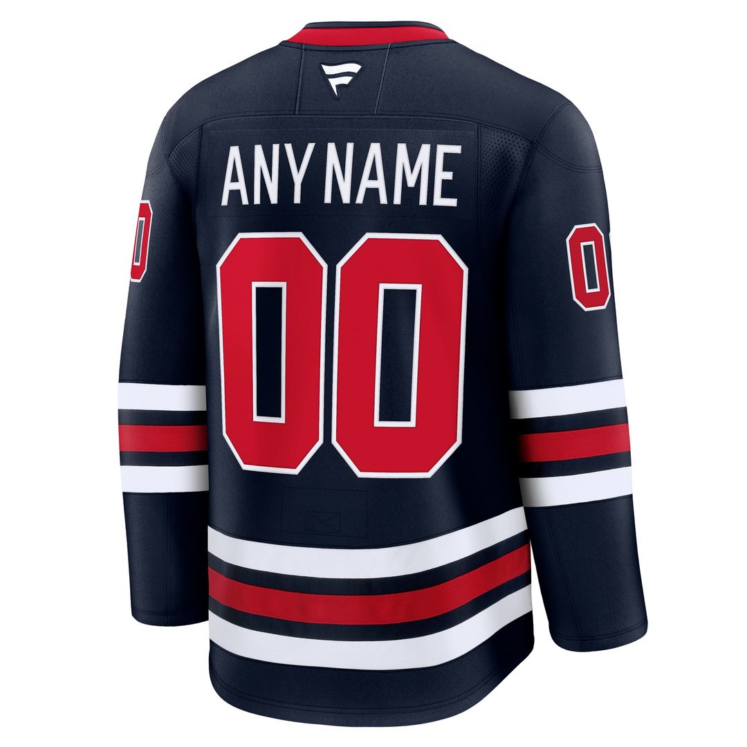 Winnipeg Jets Fanatics Alternate Premium Custom Jersey - Navy