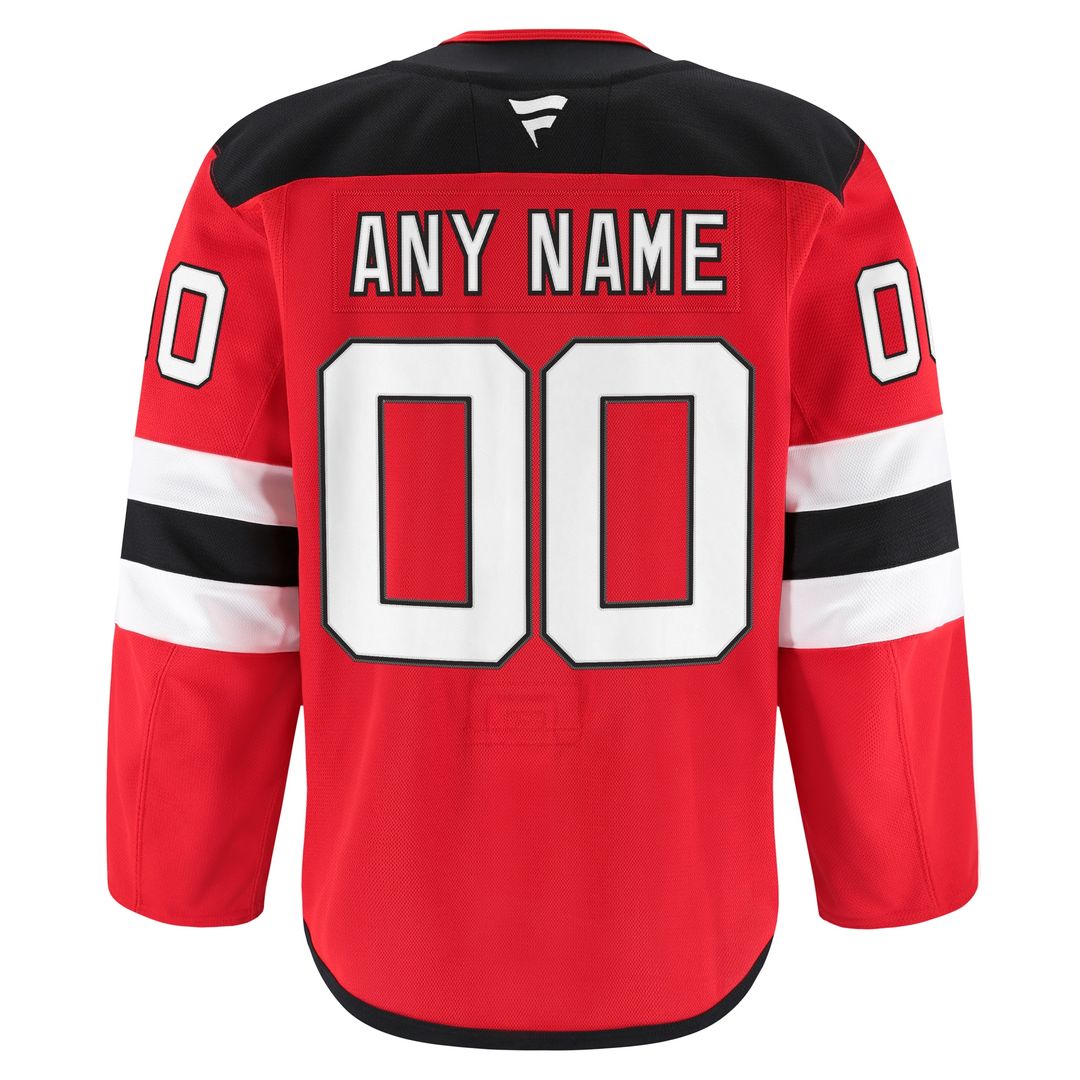 New Jersey Devils Fanatics Home Authentic Pro Custom Jersey - Red