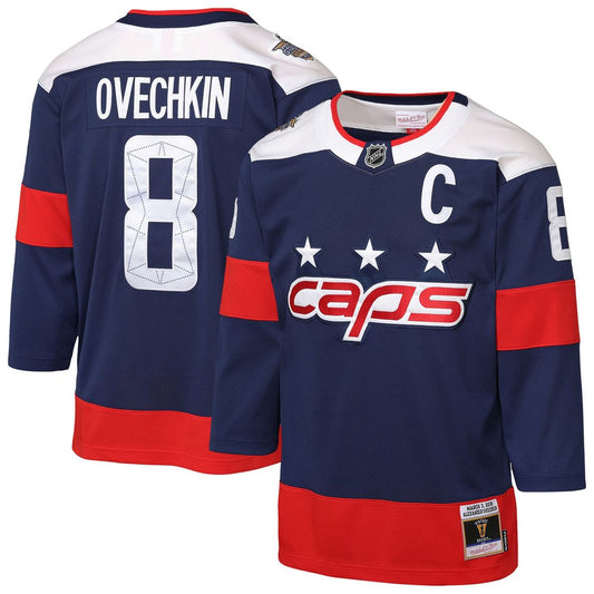 Alexander Ovechkin Washington Capitals Mitchell & Ness Youth 2018 NHL Stadium Series Power Play 2.0 Player Jersey - Navy