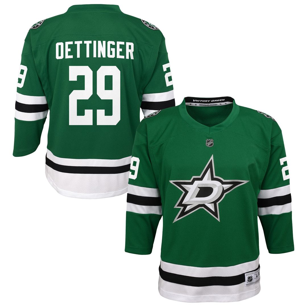 Jake Oettinger Dallas Stars Youth Home Player Replica Jersey - Kelly Green