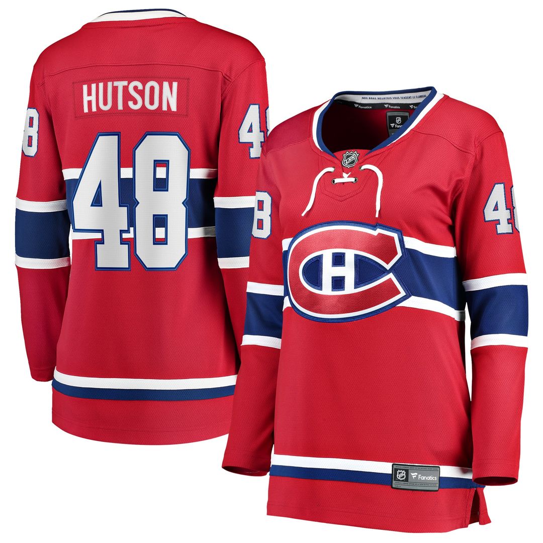 Lane Hutson Montreal Canadiens Fanatics Women's Home Breakaway Player Jersey - Red