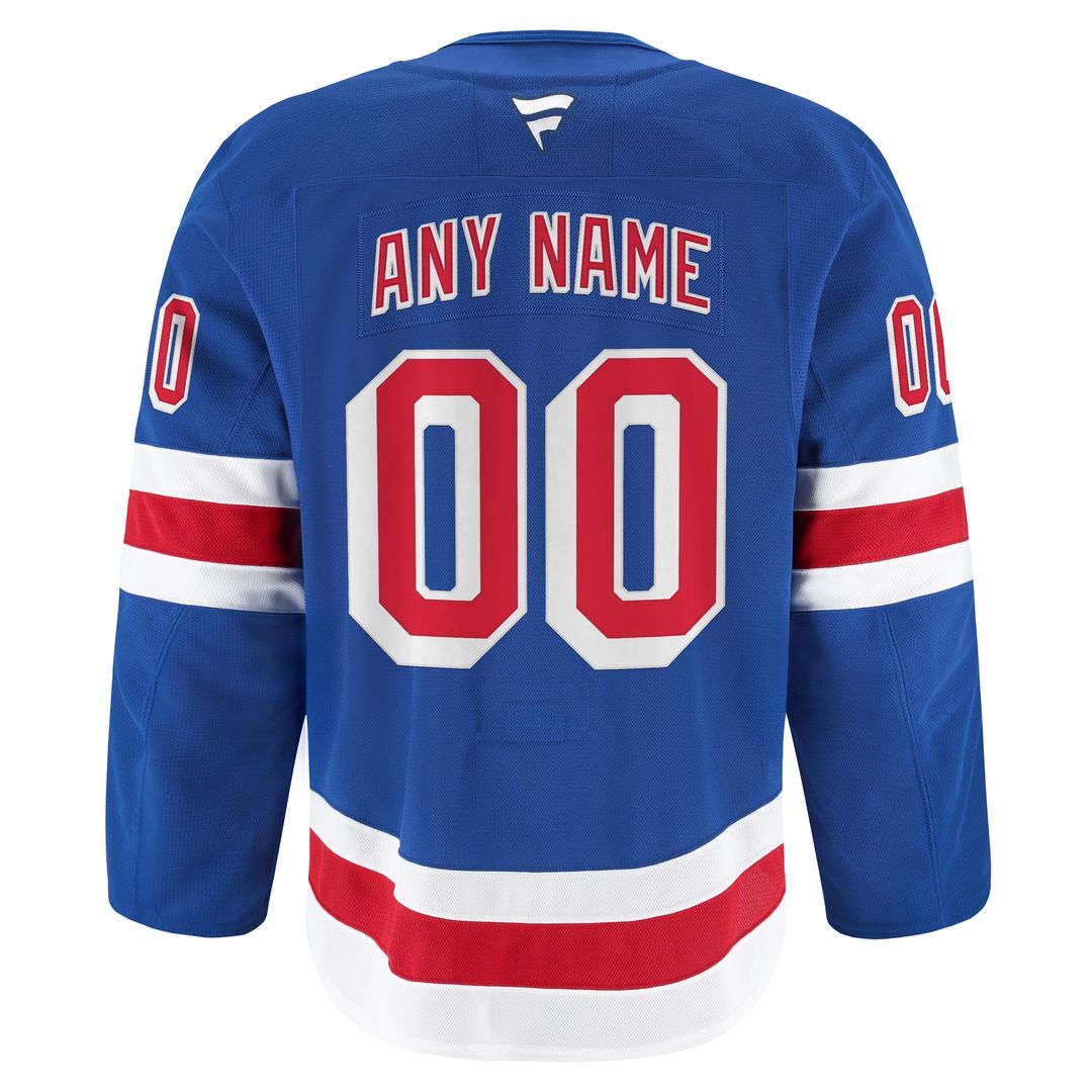 New York Rangers Fanatics Home Authentic Pro Custom Jersey - Royal