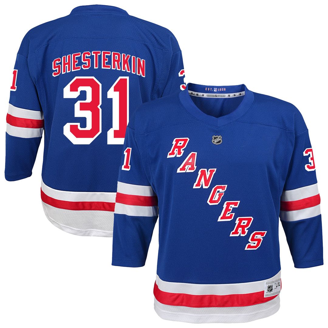 Igor Shesterkin New York Rangers Youth Home Player Replica Jersey - Blue