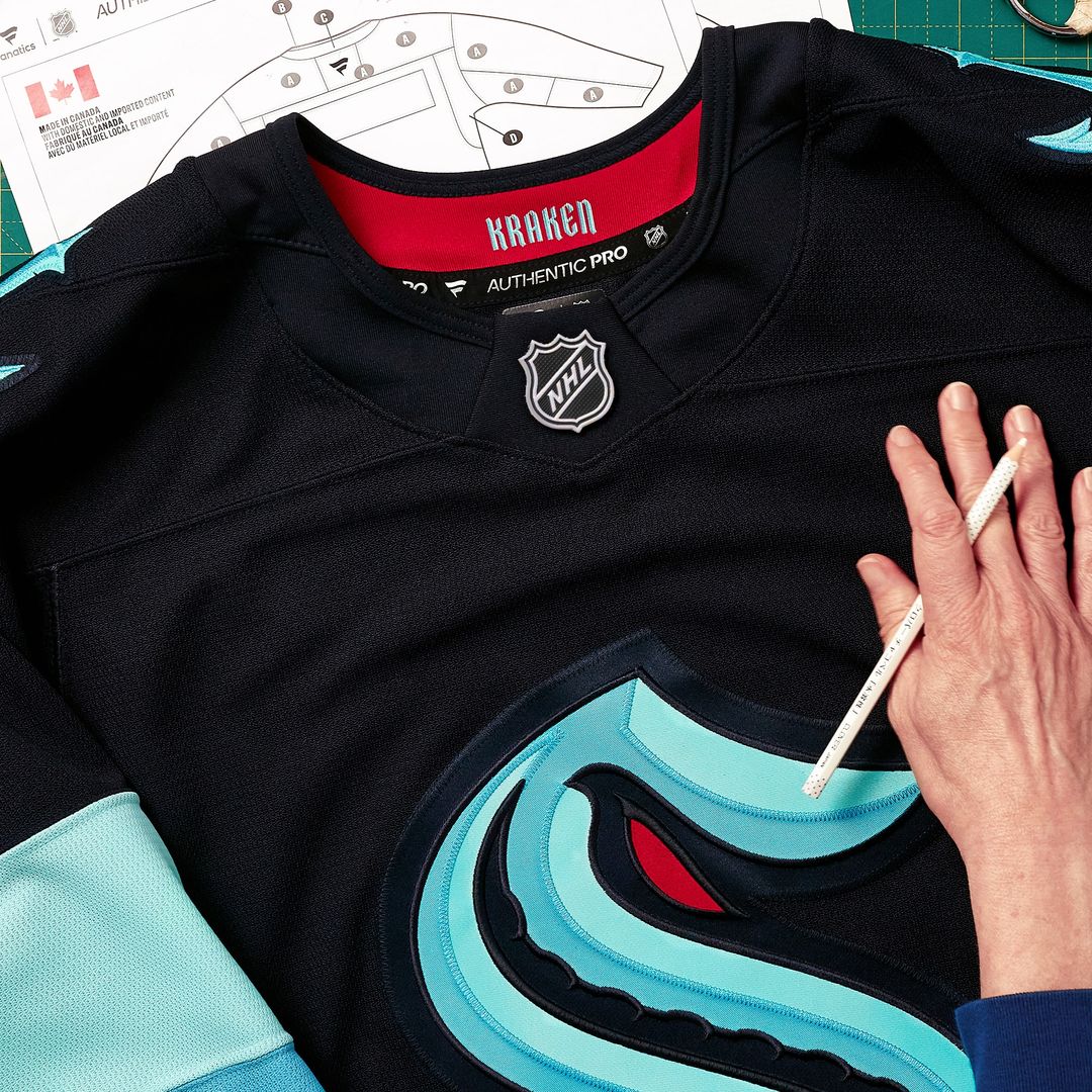 Seattle Kraken Fanatics Home Authentic Pro Jersey - Deep Sea Blue