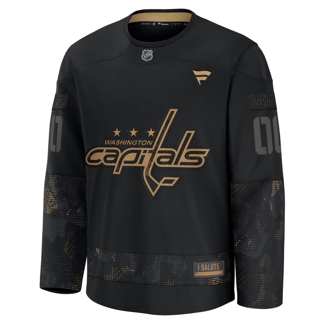 Washington Capitals Fanatics 2024 Military Appreciation Custom Practice Jersey - Black