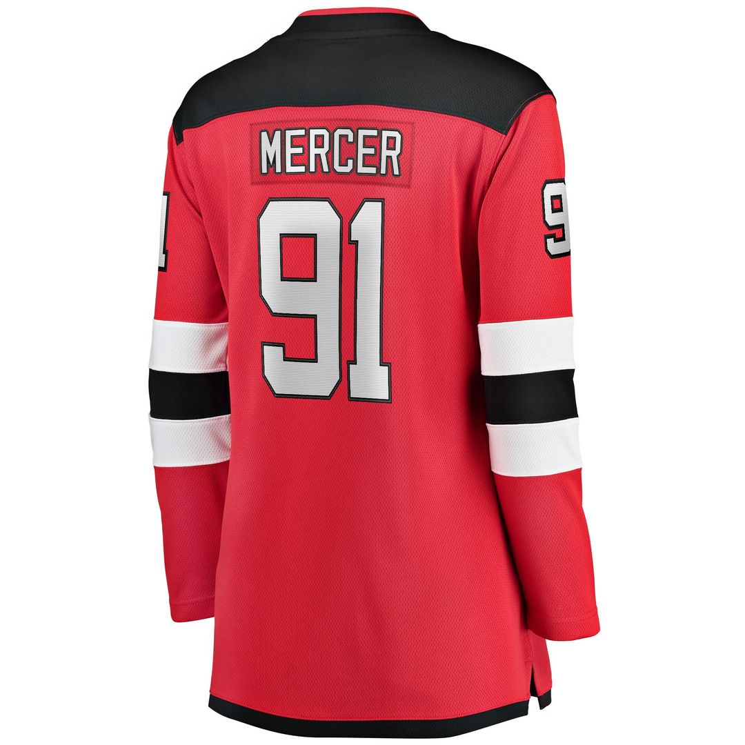 Dawson Mercer New Jersey Devils Fanatics Women's Home Breakaway Jersey - Red
