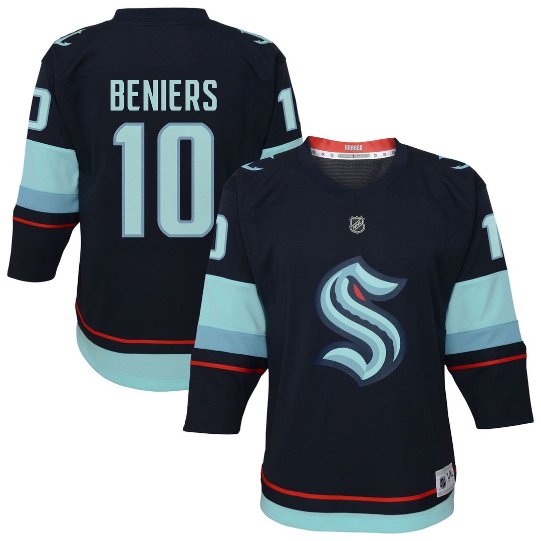 Matty Beniers Seattle Kraken Youth Alternate Player Replica Jersey - Navy