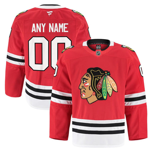 Chicago Blackhawks Fanatics Home Authentic Pro Custom Jersey - Red