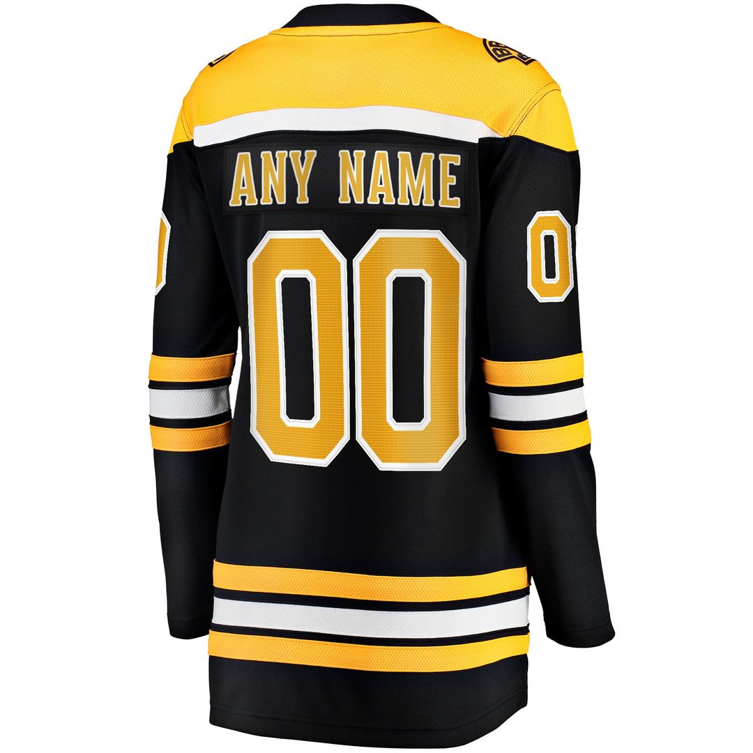 Boston Bruins Fanatics Women's Home Breakaway Custom Jersey - Black